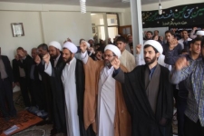  تجمع اعتراض آمیز طلاب و اساتید حوزه علمیه باقرالعلوم سرپلذهاب