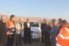 تسطیح راه روستایی منطقه باویسی با همکاری شهرداری و راهداری شهرستان