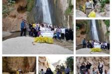 پاکسازی منطقه گردشگری آبشار پیران شهرستان