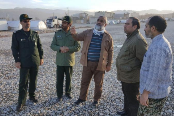 بازدید سردار نقدی از مناطق زلزله زده شهرستان سرپل ذهاب