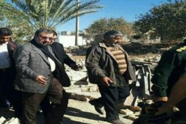  بازدید دبیر مجمع تشخیص مصلحت نظام از روستای زلزله زده کوییک