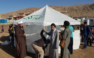 برپایی 17 خیمه نماز در منطقه زلزله‌زده سرپل ذهاب