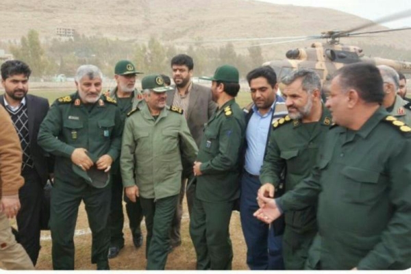حضور فرمانده کل سپاه در مناطق زلزله زده سرپل ذهاب