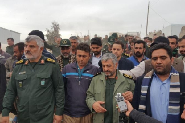 چهارمین حضور فرمانده سپاه در مناطق زلزله زده کرمانشاه