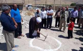 کلنگ زنی دو باب مسجد درروستاهای زلزله زده شهرستان