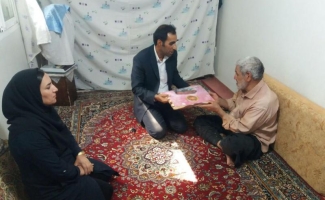 دیدارصمیمانه رئیس اداره بهزیستی سرپل ذهاب با مددجویان روشندل 
