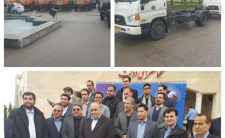 اهدای ماشین‌آلات به شهرداری‌ شهرستان زلزله‌زده سرپل ذهاب
