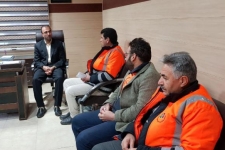 دیدارکارکنان راهداری و حمل و نقل جاده ای سرپلذهاب با فرماندارشهرستان
