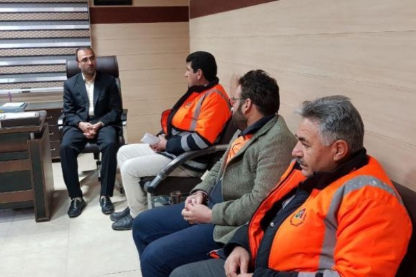 دیدارکارکنان راهداری و حمل و نقل جاده ای سرپلذهاب با فرماندارشهرستان
