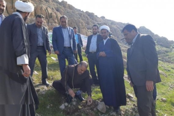 100 اصله نهال در پارک جنگلی شهرستان سرپل ذهاب غرس شد