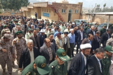 تجمع مسئولین سرپل ذهاب دردرب سپاه شهرستان در واکنش اقدام خصمانه امریکا علیه سپاه پاسداران