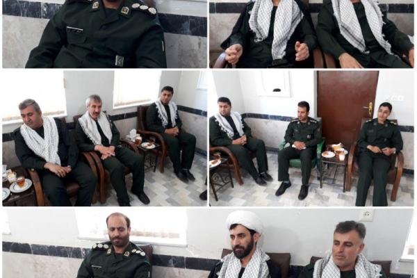 پوشش لباس سپاه پاسداران بر تن رئیس و پرسنل کمیته امداد سرپل ذهاب و دیدار با فرمانده سپاه ناحیه