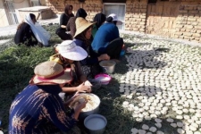 غذای بومی ترخینه در میان مردم زلزله زده سرپل ذهاب/"ترخینه" غذای محلی مورد علاقه مردم سرپل ذهاب در زمستان است