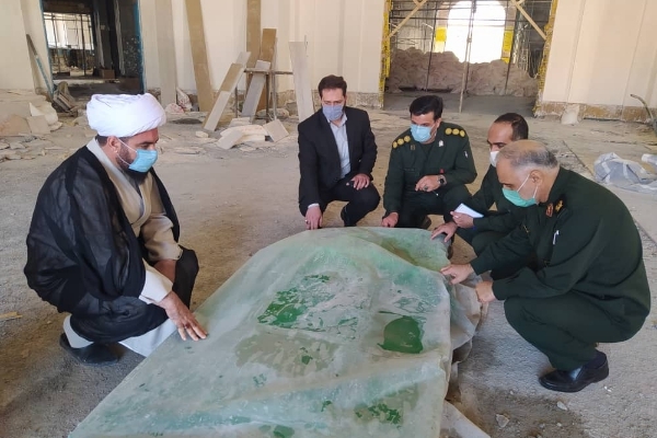 بازدید فرمانده سپاه حضرت نبی اکرم (ص) استان کرمانشاه از قرارگاه فرهنگی اجتماعی حضرت ولیعصر(عج) و طرح توسعه حرم احمدابن اسحاق(ره) سرپلذهاب