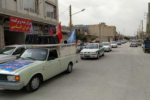 کارناوال شادی خودرویی در روز عید مبعث در شهرستان