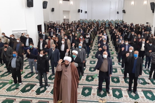 انزجار و شعار نمازگزاران سرپلذهابی علیه کشتار مردم یمن