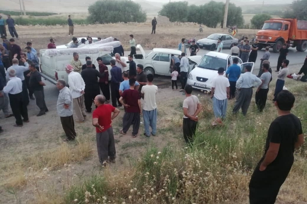 یک فوتی و ٦ زخمی در تصادف دشت ذهاب