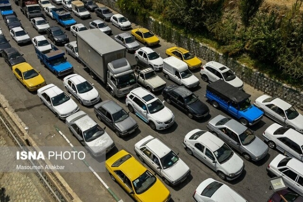 ترافیک نیمه سنگین در جاده چالوس