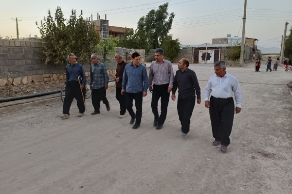 بازدید بخشدار مرکزی شهرستان از مناطق روستایی و پیگیری مشکلات روستائیان