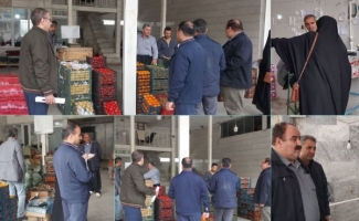 بازدید گشت مشترک تنظیم بازار سرپلذهاب از میدان میوه وتره بار وخبازی های سطح شهرستان