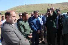 بازدید سردار قنبری جانشین سپاه حضرت نبی اکرم (ص) استان کرمانشاه از یادمان شهدای بازی دراز