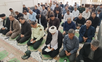 برگزاری مراسم سوگواری و زیارت عاشورا بمناسبت شهادت خادم الرضا (ع) آیت الله سید ابراهیم رئیسی و هیئت همراه در فرمانداری سرپل ذهاب