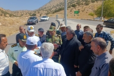 بازدید نماینده ستادکل نیروهای مسلح از گردنه پاطاق و بررسی تعریض گردنه و احداث تونل