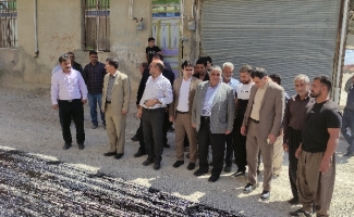 بازدید مسئولین از روند اجرای عملیات قیر پاشی و آسفالت شهرک های الحاقی در شهرستان سرپل ذهاب