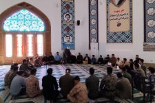 حضور پرشور بسیجیان شهرستان سرپل‌ذهاب در مصلی نماز جمعه حرم مطهر احمدابن اسحاق (ره)