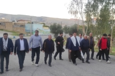 عطر افشانی و تجدید بیعت با شهدای گمنام در شهرستان سرپل‌ذهاب به مناسبت هفته بسیج