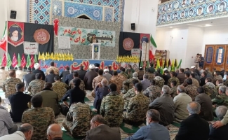 شکوه اقتدار و حضور بسیجیان در جوار حرم احمدابن اسحاق (ره)