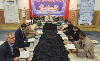 طنین صوت دلنشین قاریان قرآن در جوار حرم احمد بن اسحاق سرپل‌ذهاب / مراسم جزءخوانی قرآن کریم به جزء دهم رسید