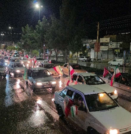 نمایش وحدت در شب‌های ماندگار؛ کاروان خودرویی مردم سرپل‌ذهاب به راه افتاد