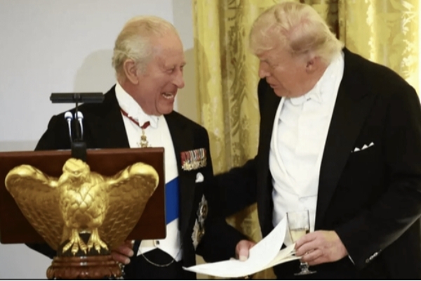 طعنه پادشاه انگلیس به ترامپ: ما نبودیم فرانسوی حرف می‌زدید