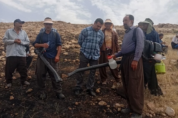 آتش‌سوزی یک هکتار از مزارع گندم روستای ریزوند سرپل‌ذهاب مهار شد