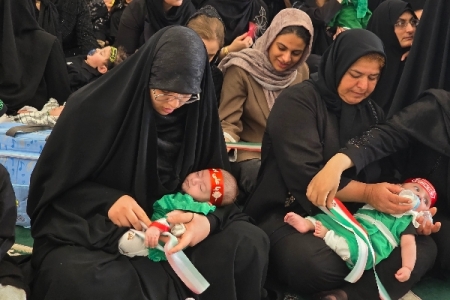 طنین «روله لای لای، علی لای لای» در سرپل‌ذهاب؛ اشک و عشق مادران حسینی در جوار حرم احمد ابن اسحاق(ره)