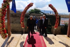 افتتاح دو طرح عمرانی در روستای قلمه در بخش مرکزی شهرستان زلزله زده سرپل ذهاب