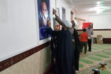 غبار روبی مساجد در آستانه ماه مبارک رمضان در شهرستان سرپل ذهاب