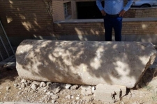 کشف و ضبط بخشی از ساقه ستون تاریخی دوران پیش از اسلام