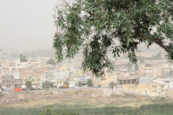  آسمان قصرشیرین غبار آلود شد