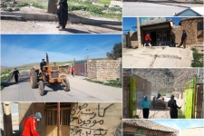 گندزدایی روستاهای شهرستان سرپل ذهاب برای مقابله با کرونا/ روستانشینان عزم خود را جزم کردند