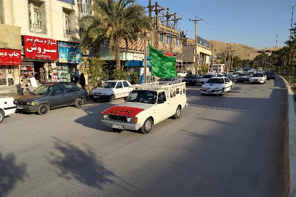 راه اندازی کاروان خودرویی به مناسبت سالگرد شهادت شهید حاج قاسم سلیمانی و یارانش در شهرستان سرپل ذهاب