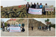 رکاب زنی گروه دوچرخه سواران شاهدوایثارگر وبسیجیان شهرستان بمناسبت ایام ماه مبارک شعبان