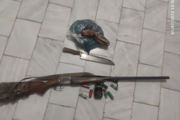 کشف و ضبط یک لاشه خرگوش ، یک قبضه اسلحه شکاری ، سلاح سرد و مقادیری فشنگ جنگی از متخلفین شکار در سرپل ذهاب
