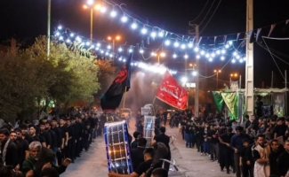 برگزاری مراسم عزاداری شب هشتم محرم سرپل‌ذهاب+تصویر