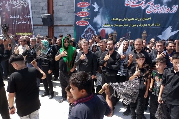 سرپل‌ذهاب در سوگ سرور و سالار شهیدان غرق در سوگ و ماتم