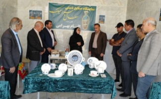 افتتاح نمایشگاه سفال و سرامیک بانوی هنرمند سرپل ذهاب با حضور مسئولین شهرستان