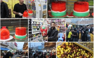 بازار سرپلذهاب در آستانه شب یلدا