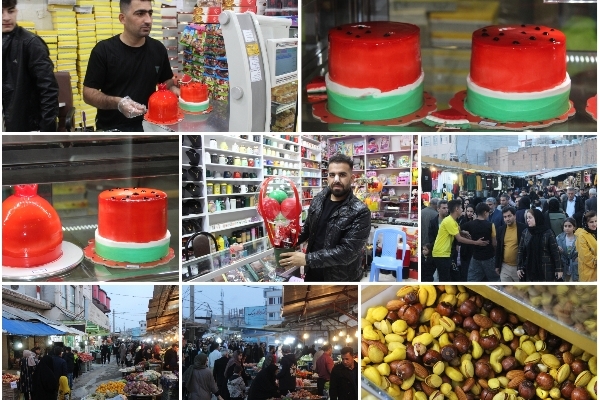 بازار سرپلذهاب در آستانه شب یلدا