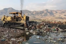 تشکیل تپه انباشت زباله در سراب‌گرم سرپل‌ذهاب